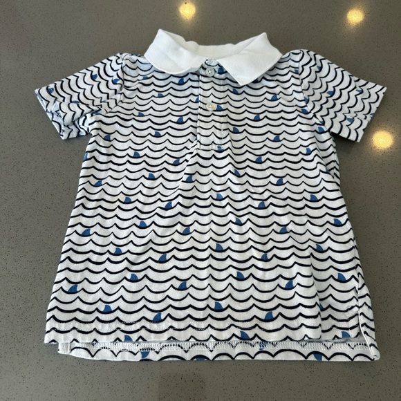 Janie and Jack Other - Janie and Jack Shark Fin Jersey Short Sleeve Cotton Polo Size 18-24M